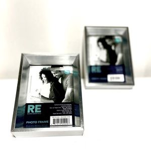 Photo Frame RE Rooms Essentials 3.5” x 5” Silver color set of 2